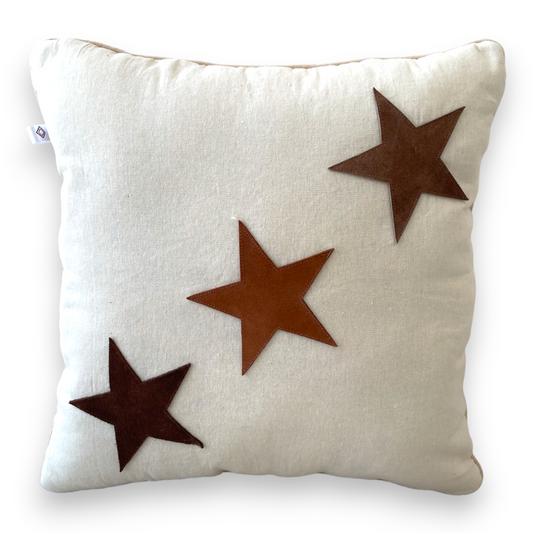 Cojín Decorativo De Manta Brown Stars