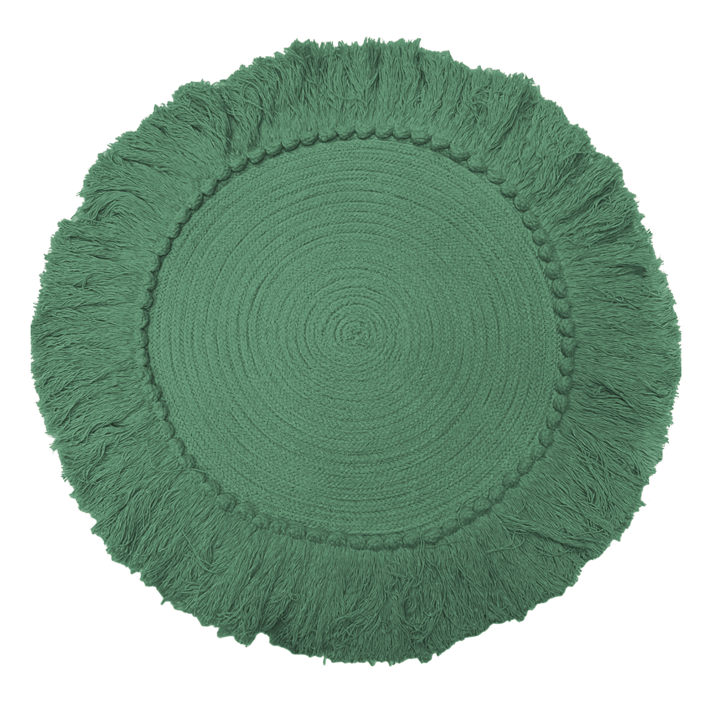 Mantel Individual Redondo Kenia con Flecos – Cuerda Tejida Artesanal para Decoración de Mesa