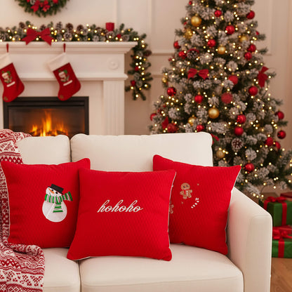 Cojin Navideño Capitonado InHome 50x50 Cm Funda Removible