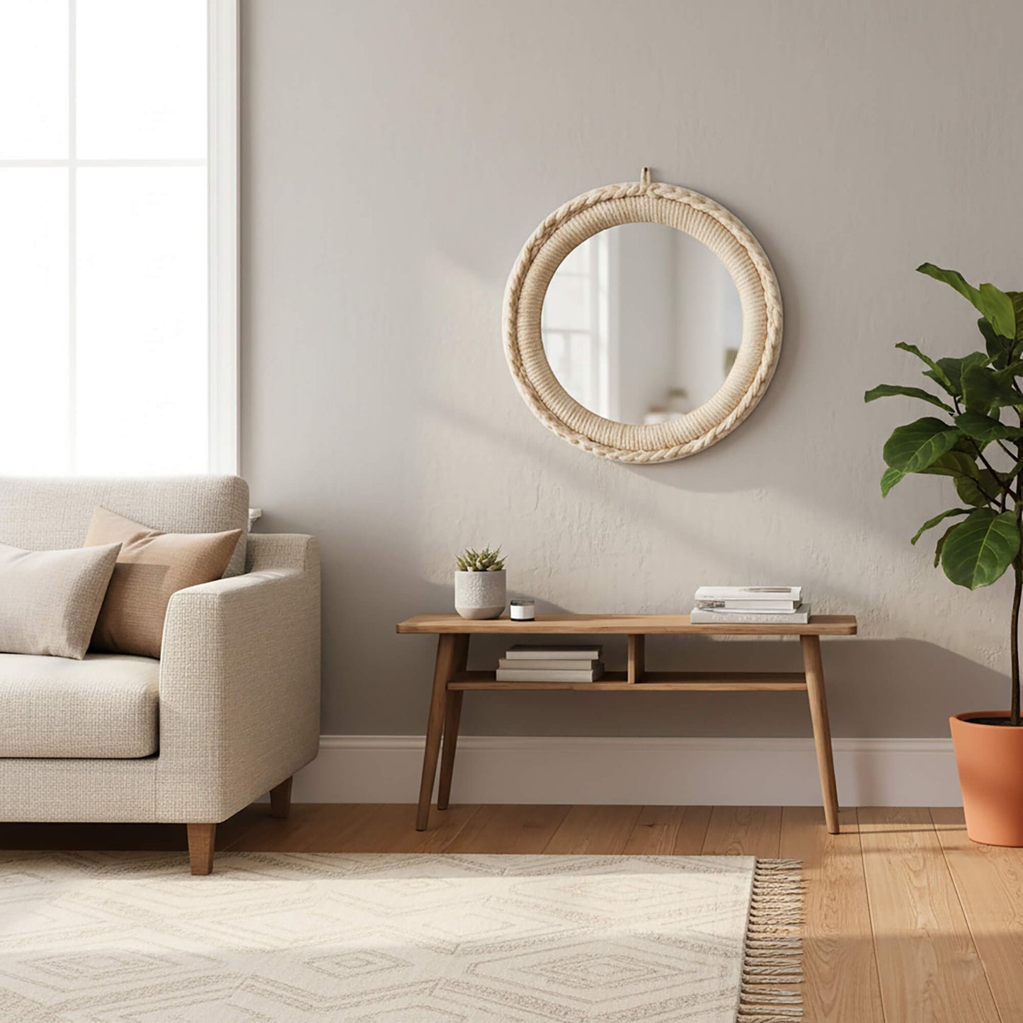 Espejo redondo decorativo Aura 42 cm de diámetro