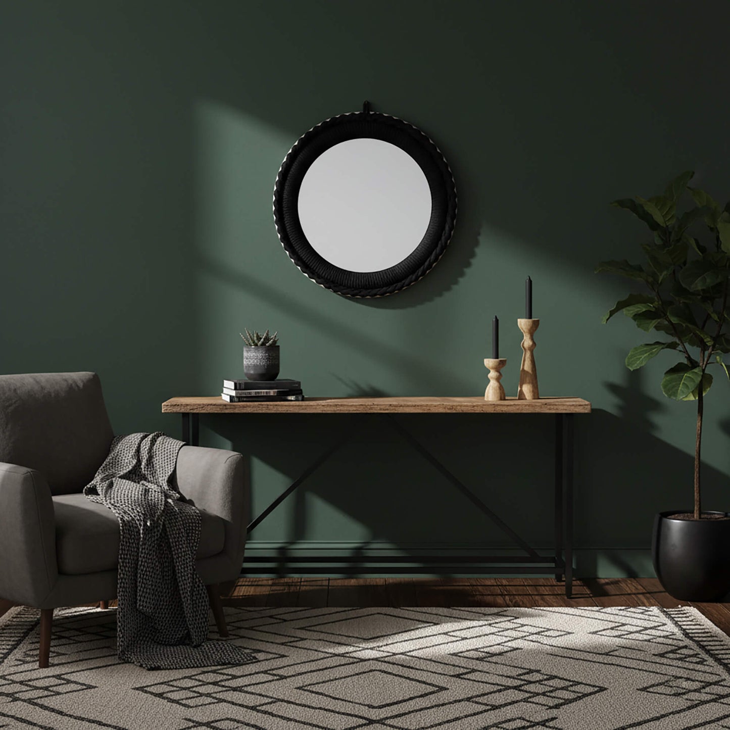 Espejo redondo decorativo Aura 42 cm de diámetro